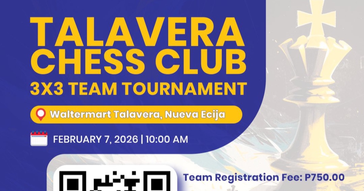 Official poster: Talavera Chess Club 3x3 Team Tournament