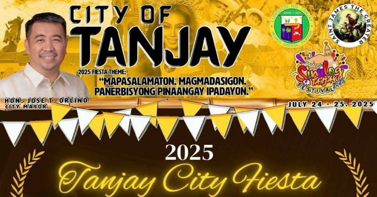 Official poster: 2025 Tanjay City Fiesta Chess Tournament