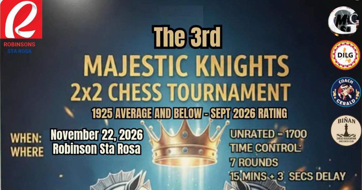 Official poster: The 3rd Majestic Knights 2x2 Chess Tournament