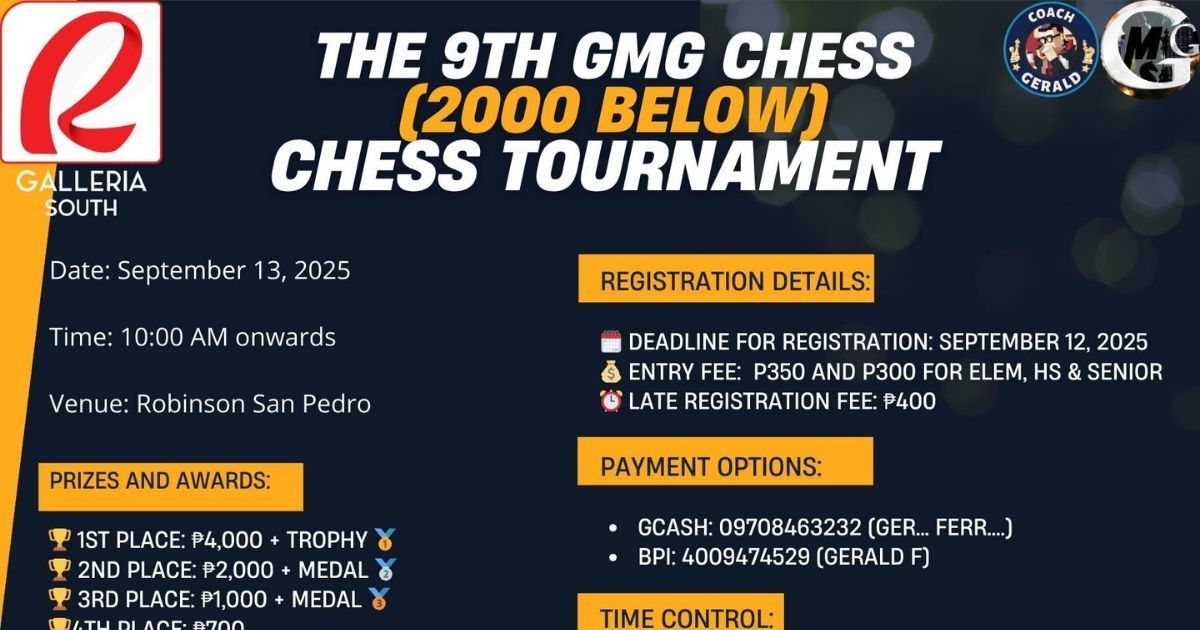 Official poster: The 9th GMG Chess Tournament