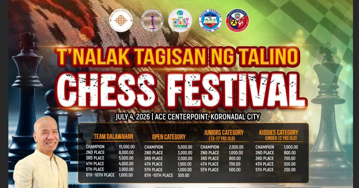 Official poster: T'nalak Tagisan Ng Talino Chess Festival