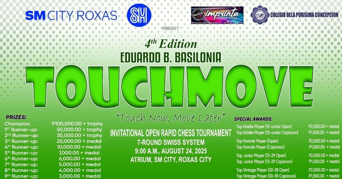 Official poster: Touchmove Rapid Chess Tourney