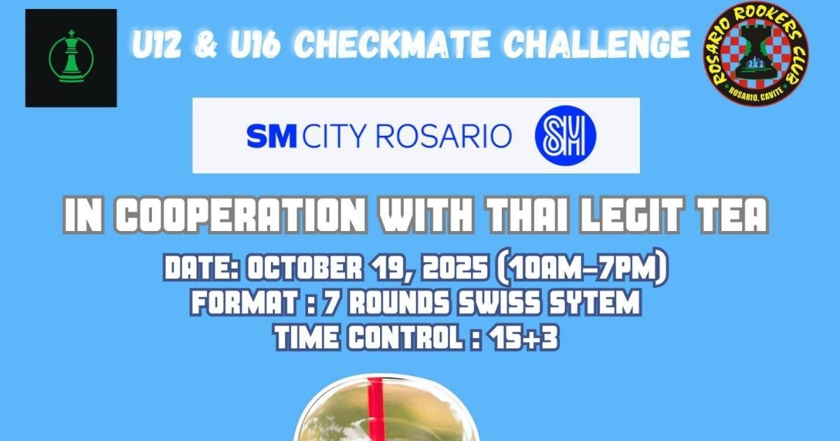 Official poster: U12 & U16 Checkmate Challenge