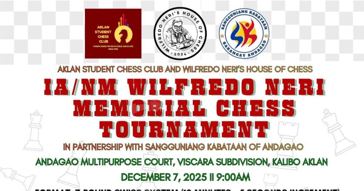 Official poster: IA/NM Wilfredo Neri Memorial Chess Tournament