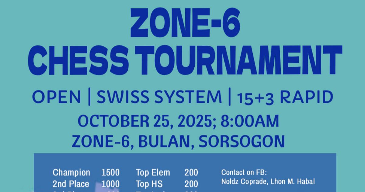 Official poster: Zone-6 Chess Tournament